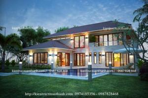Thiết kế biệt thự nhà vườn 2 tầng đẳng cấp