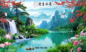 tranh gạch 3d phong cảnh bóng kiếng