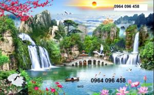 tranh gạch 3d bóng kính khổ lớn