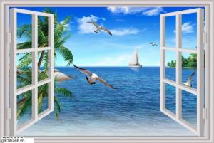 tranh gạch 3d cư số thác nước đẹp l09