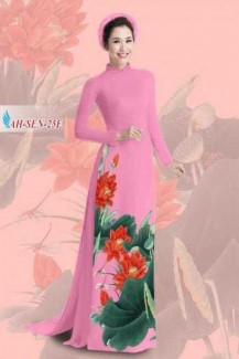 Vải áo dài đẹp in AH SEN