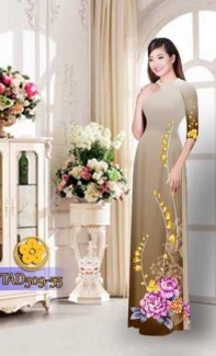 Vải áo dài hoa đẹp