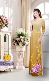 Vải áo dài hoa đẹp