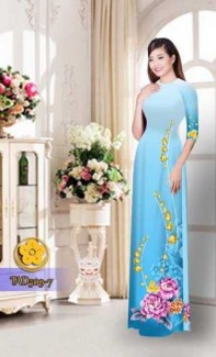Vải áo dài hoa đẹp