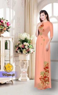 Vải áo dài hoa phượng TAD522
