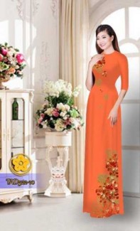 Vải áo dài hoa phượng TAD522
