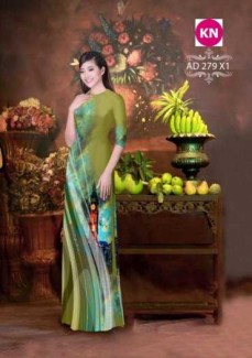 Vải áo dài đẹp in 3D 296