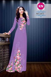 Vải áo dài đẹp in 3D 225