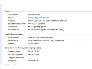 Laptop Hp, CPU N3050