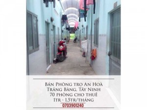 bán dãy trọ 70 phòng tại Tây Ninh