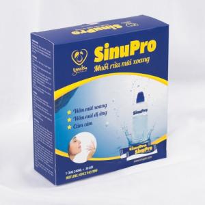 Hộp gồm 30 gói muối và 01 bình rửa mũi xoang 240ml