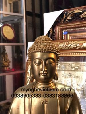 Tượng thích ca bằng đồng cao 45cm