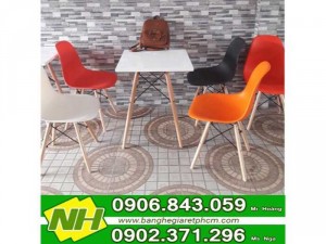 Ghế nhựa chân gỗ nội thất nguyễn hoàng