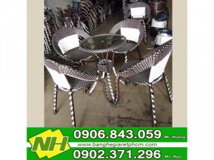 bàn ghế nhựa mây nội thất nguyễn hoàng