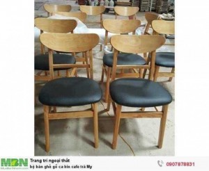 Bộ bàn ghế gỗ ca bin cafe trà My