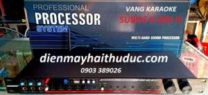 Vang karaoke K-600 III model mới 2019 tích hợp Bluetooth xa đến 10m, Optical, AUX in là thiết bị chuyên điều chỉnh vào Music, Effect, Micro