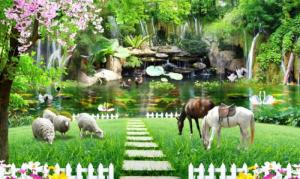 tranh 3d dán tường phong thủy