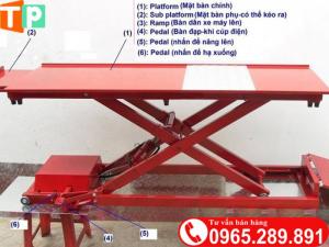Bàn nâng dương sửa xe máy