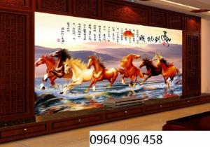 tranh gạch 3d mã đáo thành công KL09