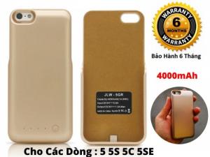 Ốp Lưng Kiêm Sạc Dự Phòng IPhone 5 JLW-5GR 4000 mAh