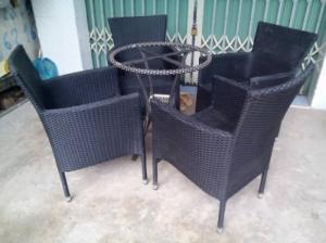 bàn ghế cafe mây nhựa hàng xuất khẩu rớt công giá tốt