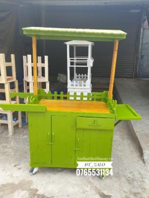 Xe gỗ bán trà sữa, cà phê mang đi đẹp