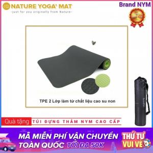 Thảm Tập Yoga TPE 2 Lớp 8MM Cao Cấp Chính Hãng NYM_Xanh lá