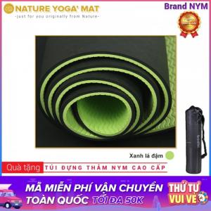 Thảm Tập Yoga TPE 2 Lớp 8MM Cao Cấp Chính Hãng NYM_Xanh lá