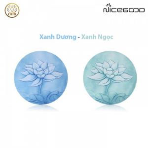 Thảm tròn Yoga hoa Sen Tuyệt Đẹp – Tọa Cụ Thiền_Xanh ngọc