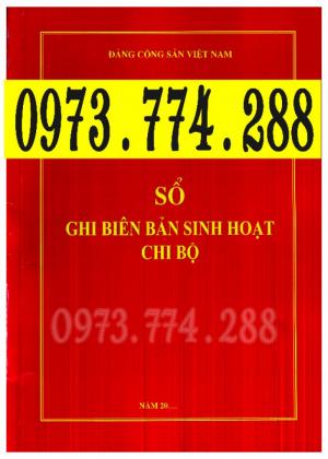 Bán mẫu sổ họp chi bộ