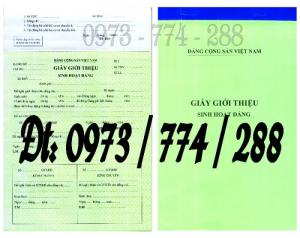 Bán sổ giấy giới thiệu sinh hoạt đảng