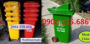 Thùng rác công cộng 120 lít, thùng rác 120 lít nắp kín, thùng rác nhựa 120 lít nắp hở,