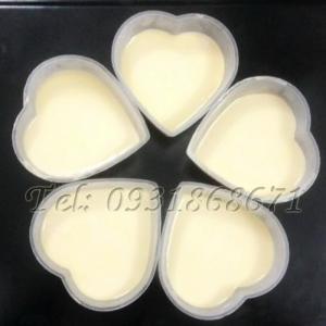 Bộ 20 khuôn bánh Flan hình tim