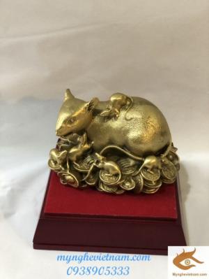 Chuột Đàn phong thủy bằng đồng nguyên chất