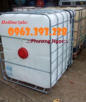 Tank nhựa IBC 1000L đã qua sử dụng, bồn nhựa đựng hóa chất