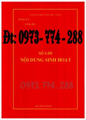 Bán quyển sổ ghi nội dung sinh hoạt