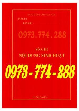 Mẫu sổ ghi nội dung sinh hoạt mới nhất hiện nay