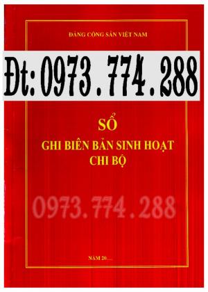 Sổ ghi biên bản sinh hoạt chi bộ mẫu chuẩn