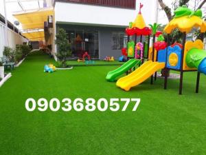 Chuyên bán cỏ nhân tạo cho trang trí trường mầm non, sân chơi, sân bóng, sân golf