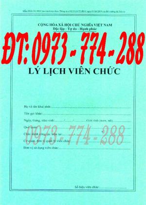 Mẫu lý lịch viên chức