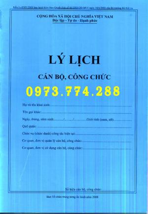 Cuốn lý lịch viên chức mẫu mới nhất theo thông tư 07