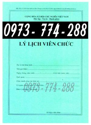 Lý lịch viên chức giá cả, uy tín, chất lượng, mẫu chuẩn mới tại Hà Nội