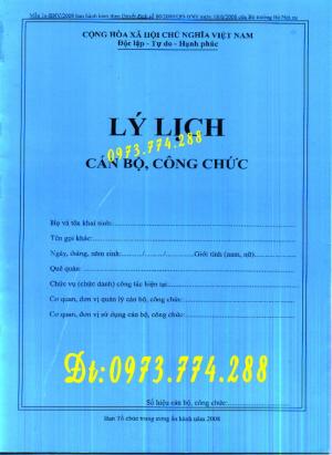 Lý lịch viên chức giá cả, uy tín, chất lượng, mẫu chuẩn mới tại Hà Nội