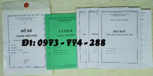 Nguyên bộ đầy đủ hồ sơ viên chức theo thông tư 07