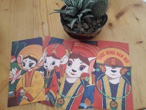 Bao lì xì họa tiết nhân vật