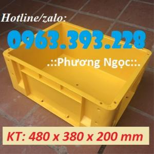 Thùng nhựa đặc có lỗ, thùng nhựa BL001, thùng nhựa linh kiện