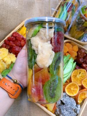 Hủ 500gr Trái cây sấy dẻo mix thập cẩm cao cấp - Food By Mama