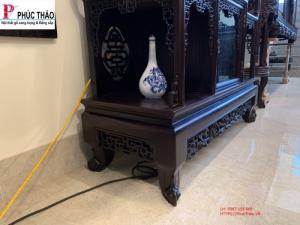 Tủ bày đồ gỗ gụ chạm dơi thọ