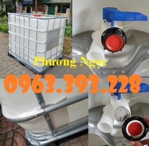 Bồn nhựa 1 khối đựng dầu, tank nhựa IBC 1000L