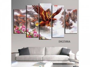 tranh tráng gương mica chim đại bàng kthuoc 150x90